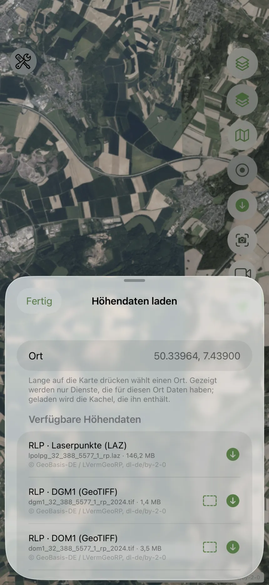 Höhendaten laden